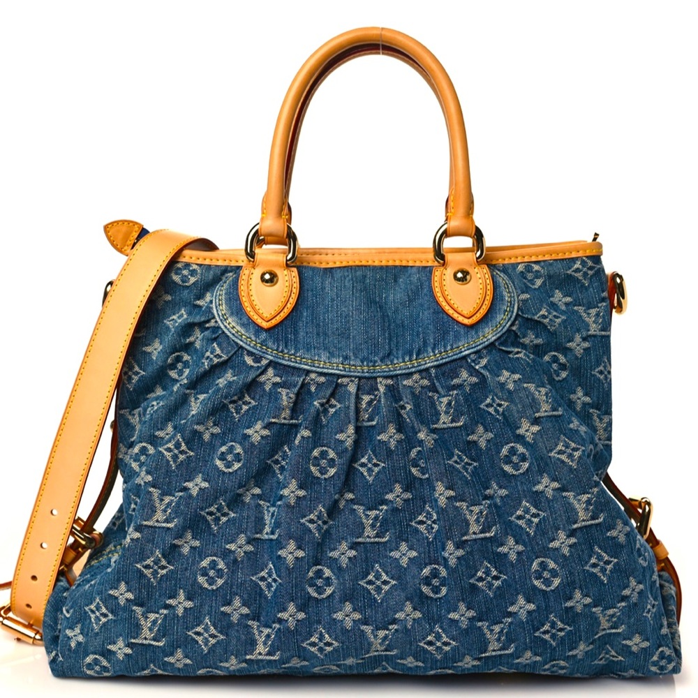 Luis Vuitton Denim Neo Cabby GM blue
